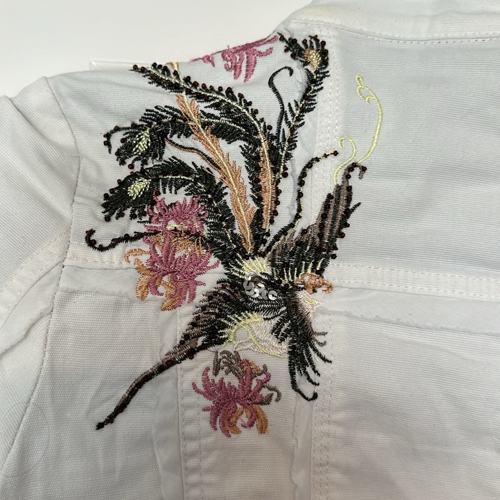 Tryst Women’s Size Small Solid White Mock Neck Em… - image 3